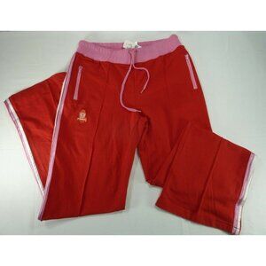 LA Angels Red Logo Sweat Pants Zip Pockets No Boundaries Juniors Large New
